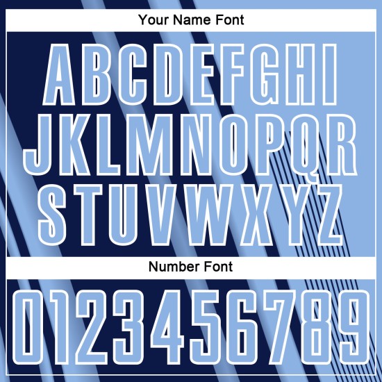 Custom Light Blue Sports Uniform Jersey Soccer Lines Navy-White Sublimation Custom Light Blue Sports Uniform Jersey Soccer Lines Navy-White Sublimation