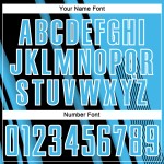 Jersey Blue Soccer Sublimation Sky Lines Black-White Sports Custom Uniform