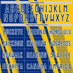 Jersey Sports Royal-White Custom Sublimation Uniform Soccer Lines Yellow