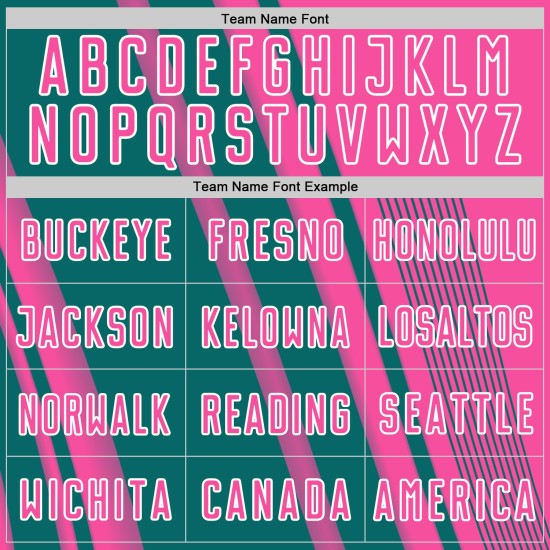 Soccer Custom Jersey Sports Sublimation Teal-White Pink Lines Uniform Soccer Custom Jersey Sports Sublimation Teal-White Pink Lines Uniform