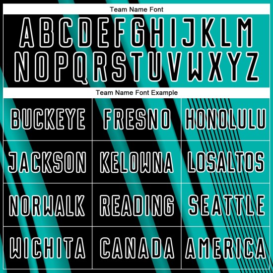 Black-White Aqua Uniform Lines Soccer Sports Jersey Custom Sublimation Black-White Aqua Uniform Lines Soccer Sports Jersey Custom Sublimation