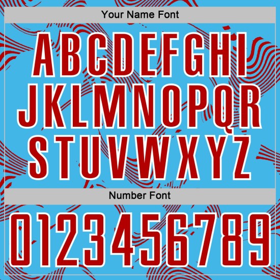 Jersey Curve Red-White Lines Sublimation Uniform Soccer Blue Sports Sky Custom