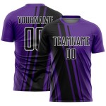 Lines Sublimation Black-White Custom Purple Jersey Sports Soccer Uniform Lines Sublimation Black-White Custom Purple Jersey Sports Soccer Uniform