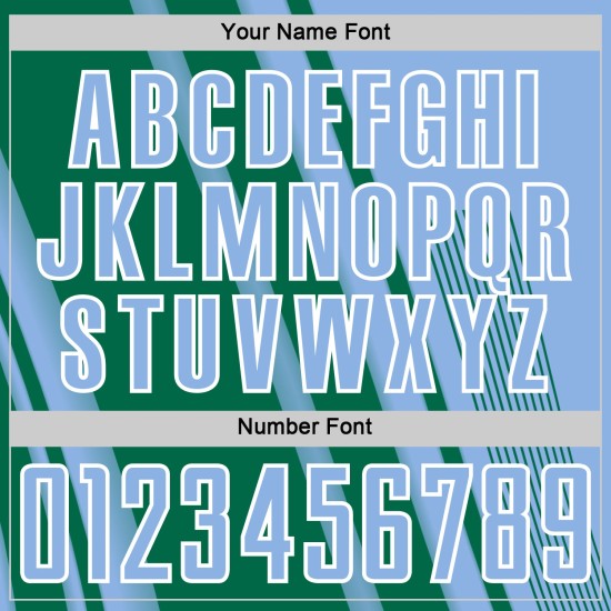 Soccer Kelly Blue Lines Green-White Light Sports Jersey Custom Sublimation Uniform Soccer Kelly Blue Lines Green-White Light Sports Jersey Custom Sublimation Uniform