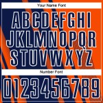 Sublimation Orange Lines Uniform Soccer Custom Sports Jersey Navy-White Sublimation Orange Lines Uniform Soccer Custom Sports Jersey Navy-White