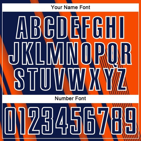 Sublimation Orange Lines Uniform Soccer Custom Sports Jersey Navy-White Sublimation Orange Lines Uniform Soccer Custom Sports Jersey Navy-White