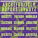 Custom Neon Green-White Purple Uniform Soccer Sports Curve Jersey Lines Sublimation