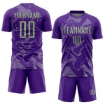 Sports Jersey Sublimation Soccer Gray-Black Curve Purple Uniform Custom Lines Sports Jersey Sublimation Soccer Gray-Black Curve Purple Uniform Custom Lines