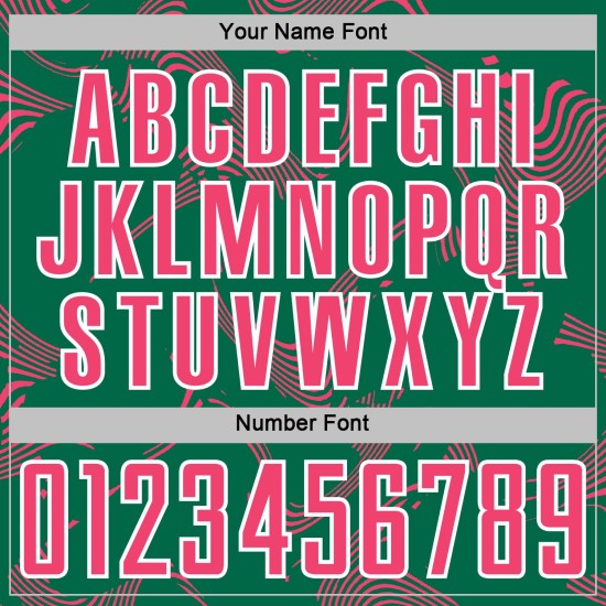 Jersey Custom Sports Pink-White Sublimation Green Neon Kelly Soccer Curve Uniform Lines Jersey Custom Sports Pink-White Sublimation Green Neon Kelly Soccer Curve Uniform Lines