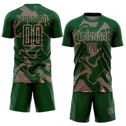 Curve Pink Uniform Sports Medium Green Lines Soccer Jersey Custom Sublimation Curve Pink Uniform Sports Medium Green Lines Soccer Jersey Custom Sublimation