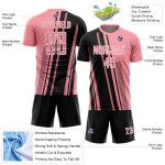 Uniform Custom Jersey Black-White Soccer Lines Sports Pink Sublimation Medium Uniform Custom Jersey Black-White Soccer Lines Sports Pink Sublimation Medium