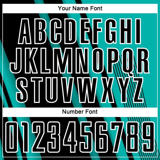 Black-White Aqua Uniform Lines Soccer Sports Jersey Custom Sublimation Black-White Aqua Uniform Lines Soccer Sports Jersey Custom Sublimation