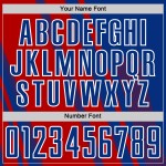 Custom Lines Uniform Royal Soccer Sports Sublimation Red-White Jersey Custom Lines Uniform Royal Soccer Sports Sublimation Red-White Jersey