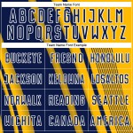 Jersey Uniform Lines Custom Soccer Gold Navy-White Sports Sublimation