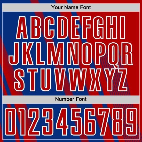 Royal-White Uniform Red Custom Sports Sublimation Jersey Soccer Lines