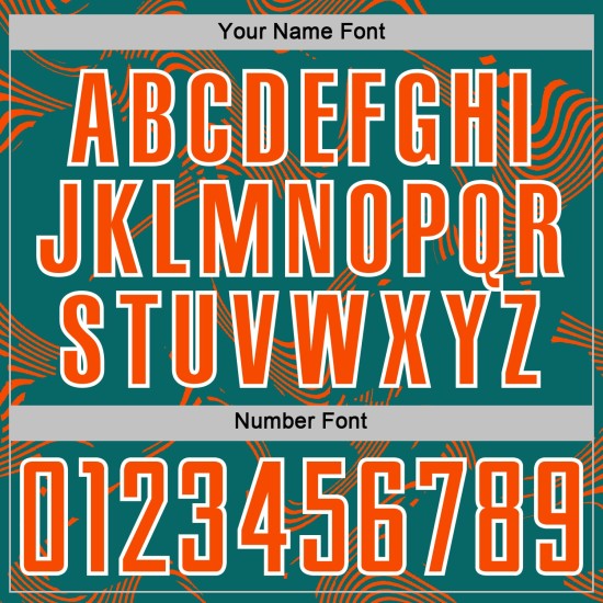 Orange-White Sublimation Sports Curve Lines Custom Jersey Teal Uniform Soccer Orange-White Sublimation Sports Curve Lines Custom Jersey Teal Uniform Soccer