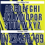 Lines Yellow Neon Soccer Jersey Sports Navy-White Sublimation Custom Uniform Lines Yellow Neon Soccer Jersey Sports Navy-White Sublimation Custom Uniform