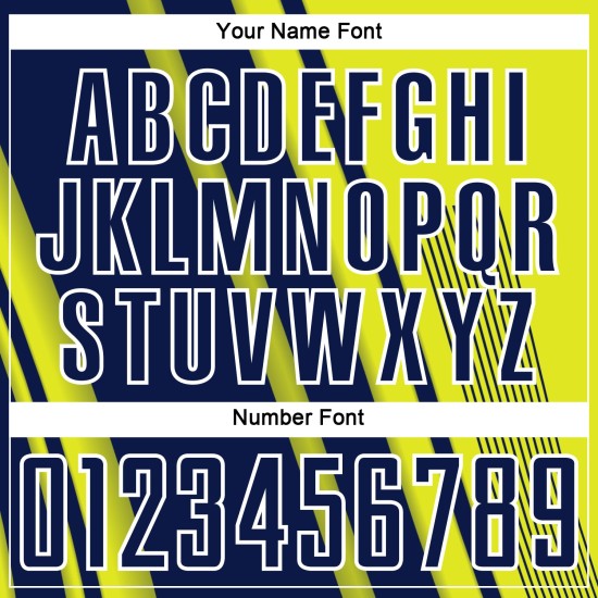 Lines Yellow Neon Soccer Jersey Sports Navy-White Sublimation Custom Uniform Lines Yellow Neon Soccer Jersey Sports Navy-White Sublimation Custom Uniform