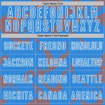 Jersey Curve Uniform Lines Soccer Blue Sports Orange-White Sublimation Powder Custom Jersey Curve Uniform Lines Soccer Blue Sports Orange-White Sublimation Powder Custom