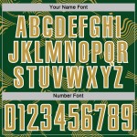 Curve Jersey Soccer Old Sublimation Lines Custom Uniform Sports Green Gold-White