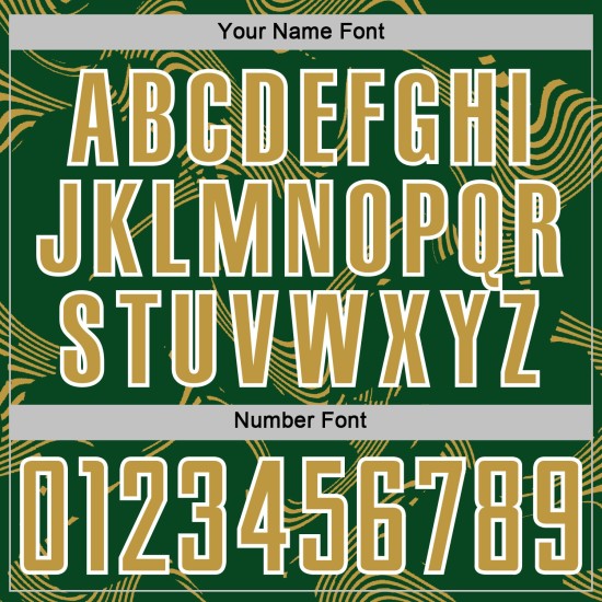 Curve Jersey Soccer Old Sublimation Lines Custom Uniform Sports Green Gold-White