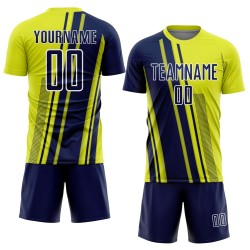 Lines Yellow Neon Soccer Jersey Sports Navy-White Sublimation Custom Uniform Lines Yellow Neon Soccer Jersey Sports Navy-White Sublimation Custom Uniform