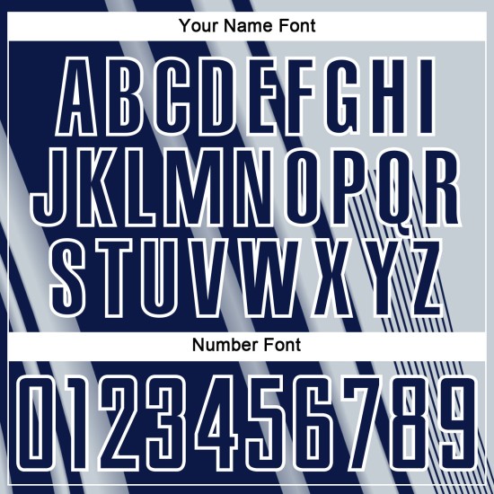 Custom Silver Uniform Lines Navy-White Jersey Sports Soccer Sublimation Custom Silver Uniform Lines Navy-White Jersey Sports Soccer Sublimation