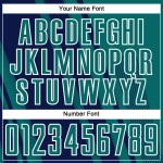 Custom Navy-White Teal Sports Sublimation Lines Jersey Uniform Soccer Custom Navy-White Teal Sports Sublimation Lines Jersey Uniform Soccer