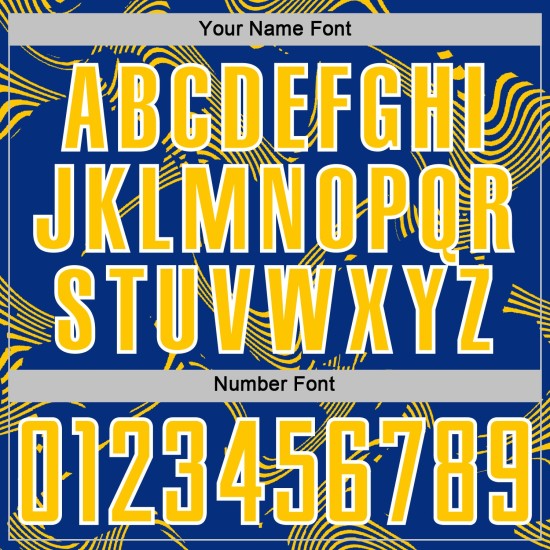 Uniform Royal Soccer Lines Curve Jersey Sublimation Yellow-White Sports Custom Uniform Royal Soccer Lines Curve Jersey Sublimation Yellow-White Sports Custom