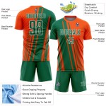 Uniform Custom Lines Sublimation Green-White Kelly Sports Soccer Jersey Orange Uniform Custom Lines Sublimation Green-White Kelly Sports Soccer Jersey Orange