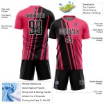 Soccer Lines Sublimation Neon Uniform Custom Pink Jersey Sports Black-White Soccer Lines Sublimation Neon Uniform Custom Pink Jersey Sports Black-White