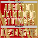 Soccer Custom Sublimation Gold Old Red-White Uniform Jersey Sports Lines Soccer Custom Sublimation Gold Old Red-White Uniform Jersey Sports Lines