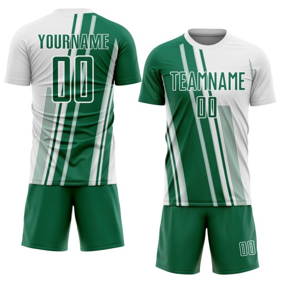 Uniform Lines Custom Kelly Jersey Green Sports Soccer White Sublimation Uniform Lines Custom Kelly Jersey Green Sports Soccer White Sublimation