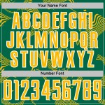 Curve Sublimation Kelly Green Gold-White Jersey Custom Uniform Lines Sports Soccer