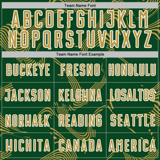 Curve Jersey Soccer Old Sublimation Lines Custom Uniform Sports Green Gold-White