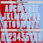 Blue Soccer Sports Light Sublimation Uniform Red-White Custom Lines Jersey Blue Soccer Sports Light Sublimation Uniform Red-White Custom Lines Jersey