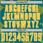 Curve Gold-White Teal Uniform Custom Lines Sublimation Sports Soccer Jersey