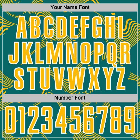 Curve Gold-White Teal Uniform Custom Lines Sublimation Sports Soccer Jersey