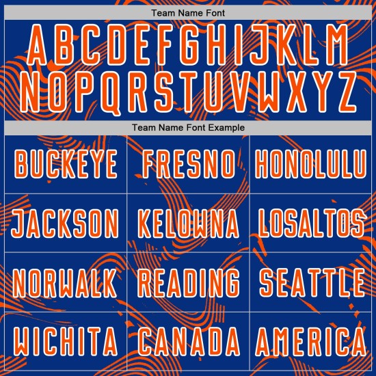 Custom Sports Soccer Orange-White Jersey Uniform Curve Royal Sublimation Lines Custom Sports Soccer Orange-White Jersey Uniform Curve Royal Sublimation Lines