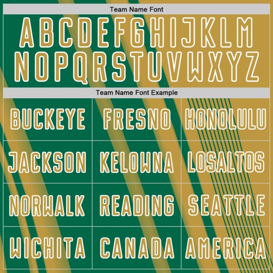 Custom Sublimation Uniform Green-White Gold Old Jersey Soccer Kelly Lines Sports Custom Sublimation Uniform Green-White Gold Old Jersey Soccer Kelly Lines Sports