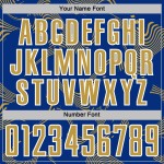 Gold-White Soccer Custom Sports Lines Curve Sublimation Uniform Old Jersey Royal Gold-White Soccer Custom Sports Lines Curve Sublimation Uniform Old Jersey Royal