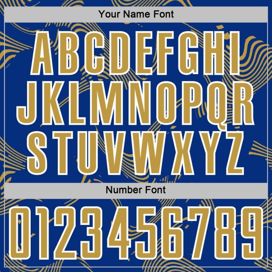 Gold-White Soccer Custom Sports Lines Curve Sublimation Uniform Old Jersey Royal Gold-White Soccer Custom Sports Lines Curve Sublimation Uniform Old Jersey Royal