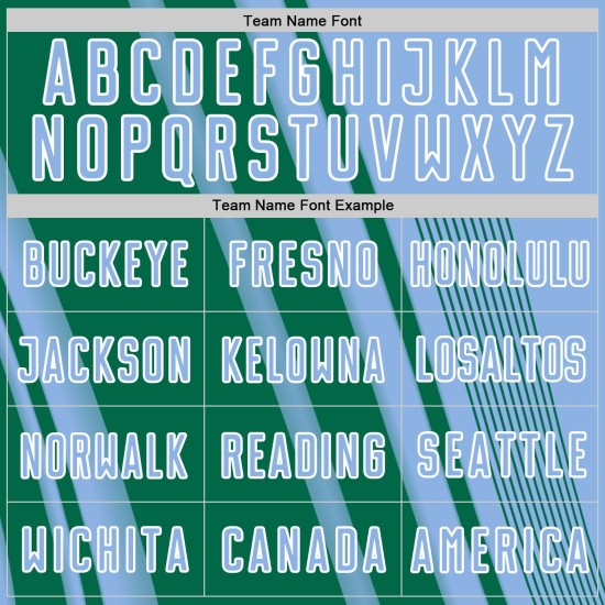 Soccer Kelly Blue Lines Green-White Light Sports Jersey Custom Sublimation Uniform Soccer Kelly Blue Lines Green-White Light Sports Jersey Custom Sublimation Uniform