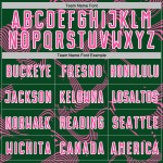 Sports Green Sublimation Pink-White Jersey Custom Soccer Uniform Lines Curve Sports Green Sublimation Pink-White Jersey Custom Soccer Uniform Lines Curve