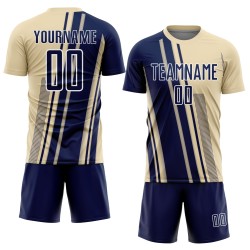 Uniform Lines Sports Cream Navy-White Soccer Custom Jersey Sublimation Uniform Lines Sports Cream Navy-White Soccer Custom Jersey Sublimation