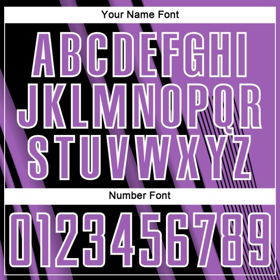 Jersey Custom Lines Uniform Purple Sublimation Medium Black-White Sports Soccer