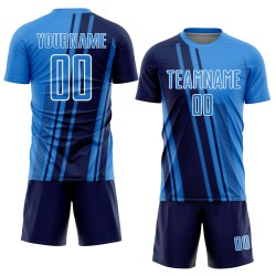 Jersey Powder Lines Blue Navy-White Soccer Uniform Sports Custom Sublimation Jersey Powder Lines Blue Navy-White Soccer Uniform Sports Custom Sublimation