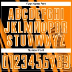 Uniform Orange Jersey Sublimation Lines Custom Bay Sports Soccer Black-White