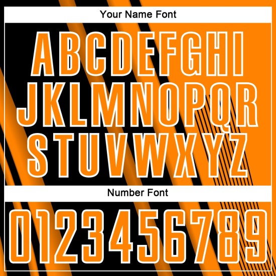 Uniform Orange Jersey Sublimation Lines Custom Bay Sports Soccer Black-White