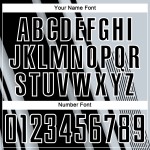 Black-White Sublimation Custom Lines Silver Sports Jersey Uniform Soccer Black-White Sublimation Custom Lines Silver Sports Jersey Uniform Soccer